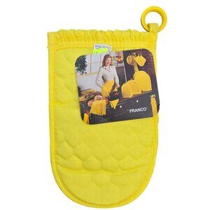 Yellow Quilted Franco Oven Mitt With Hanging Ring NOS New Original Hang Tags